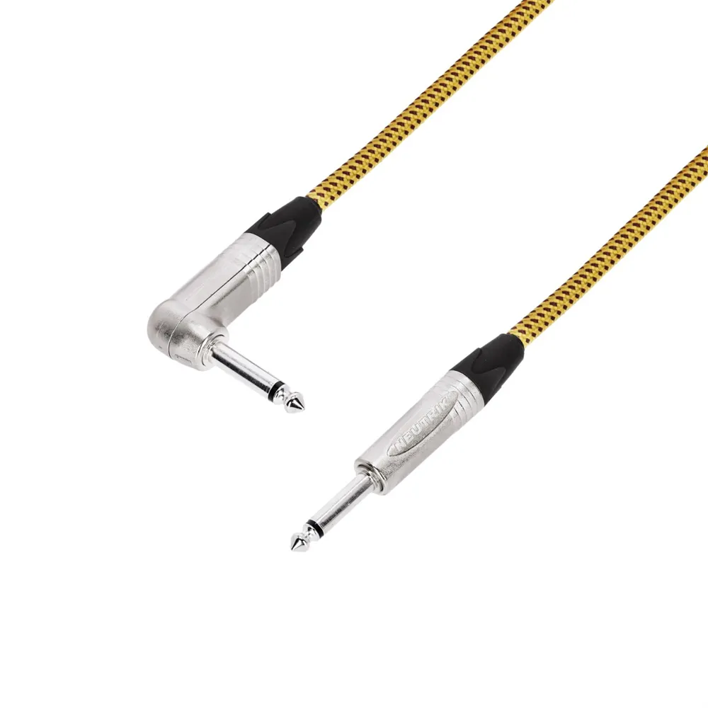 Adam Hall Cables 5 STAR IRP 0600 VINTAGE - Instrumentenkabel | Neutrik® Winkelklinke TS x Klinke TS | 6 m
