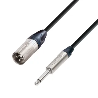 Adam Hall Cables 5 STAR MMP 0300 - Unsymmetrisches Kabel Neutrik® XLR Male x Klinke TS | 3 m