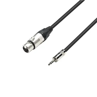 Adam Hall Cables 5 STAR MYF 0150 - Symmetrisches Kabel Neutrik® XLR female x Miniklinke TRS | 1,5 m