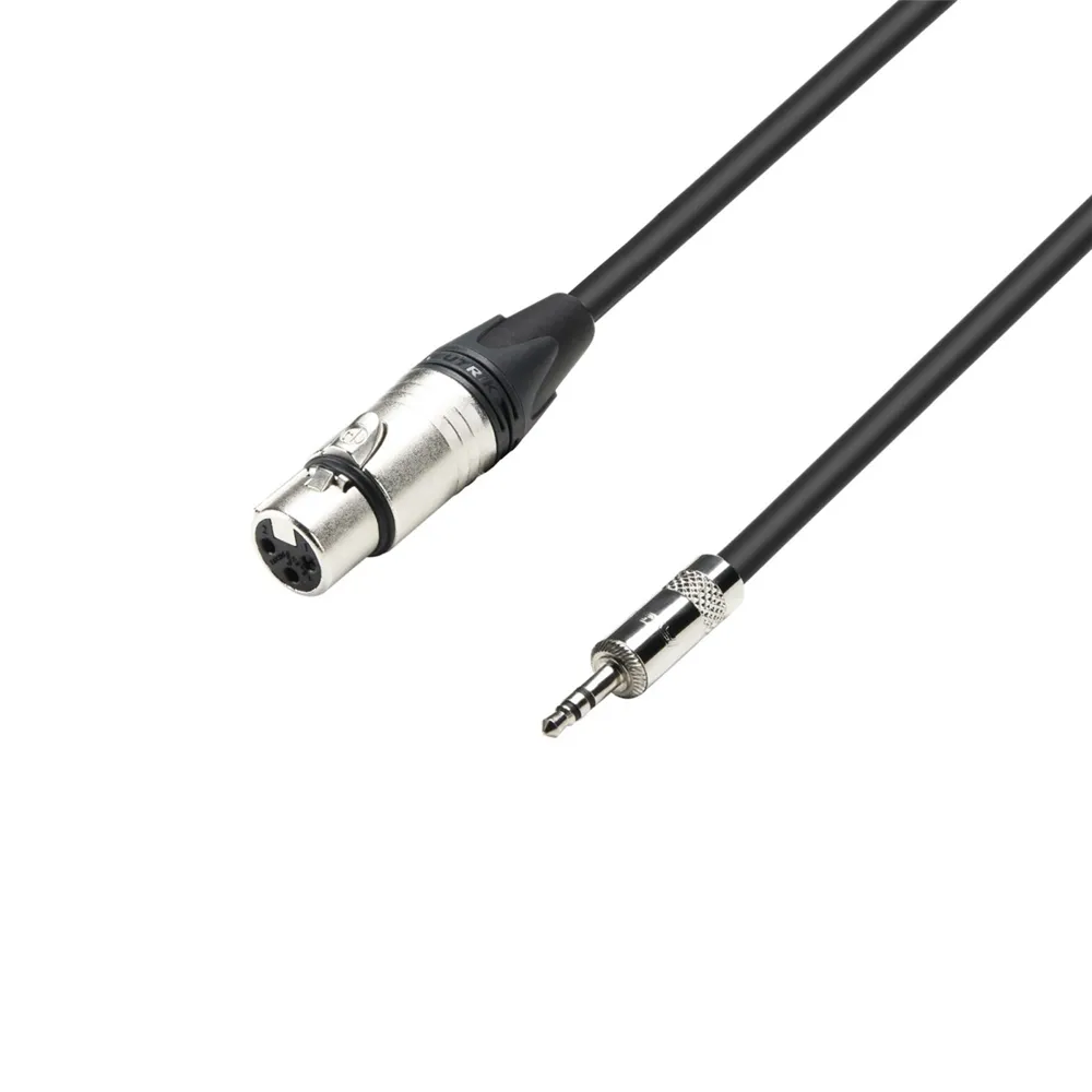 Adam Hall Cables 5 STAR MYF 0300 - Symmetrisches Kabel Neutrik® XLR female x Miniklinke TRS | 3 m