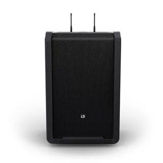 LD Systems ANNY® 10 BPH 2 B8 - 10" Mobiler Bluetooth® PA-Lautsprecher mit Akku, Mixer und 2x Headset-Mikrofon