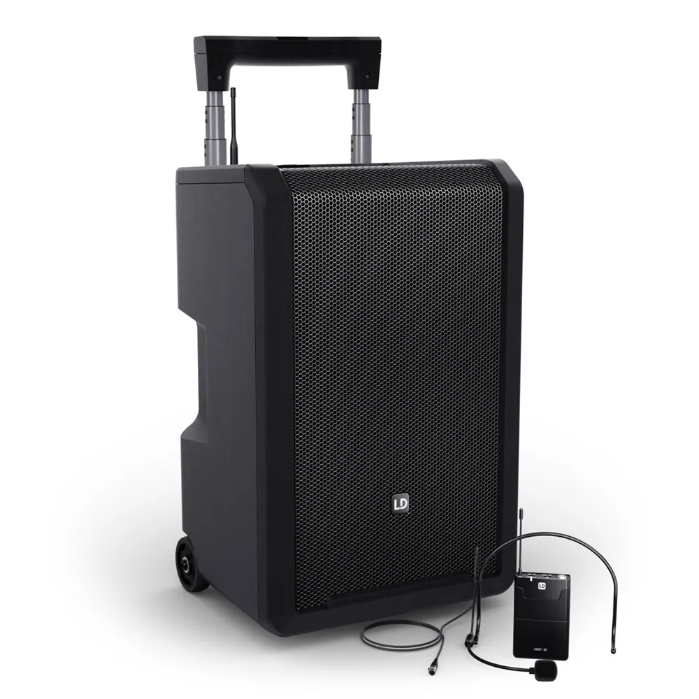 LD Systems ANNY® 10 BPH B5 - 10" Mobiler Bluetooth® PA-Lautsprecher mit Akku, Mixer und 1x Headset-Mikrofon