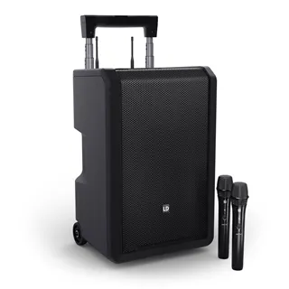 LD Systems ANNY® 10 HHD 2 B5 - 10" Mobiler Bluetooth® PA-Lautsprecher mit Akku, Mixer und 2x Funkmikrofon