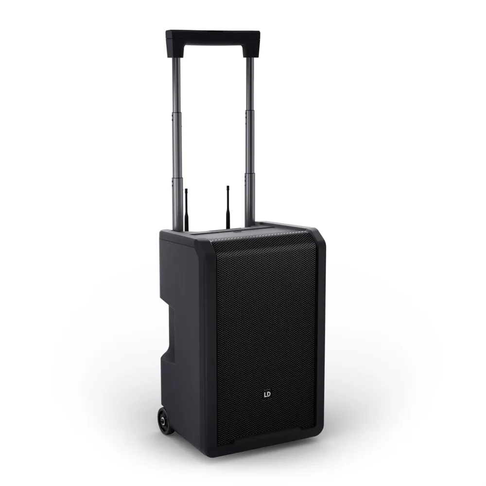 LD Systems ANNY® 10 HHD 2 B5 - 10" Mobiler Bluetooth® PA-Lautsprecher mit Akku, Mixer und 2x Funkmikrofon