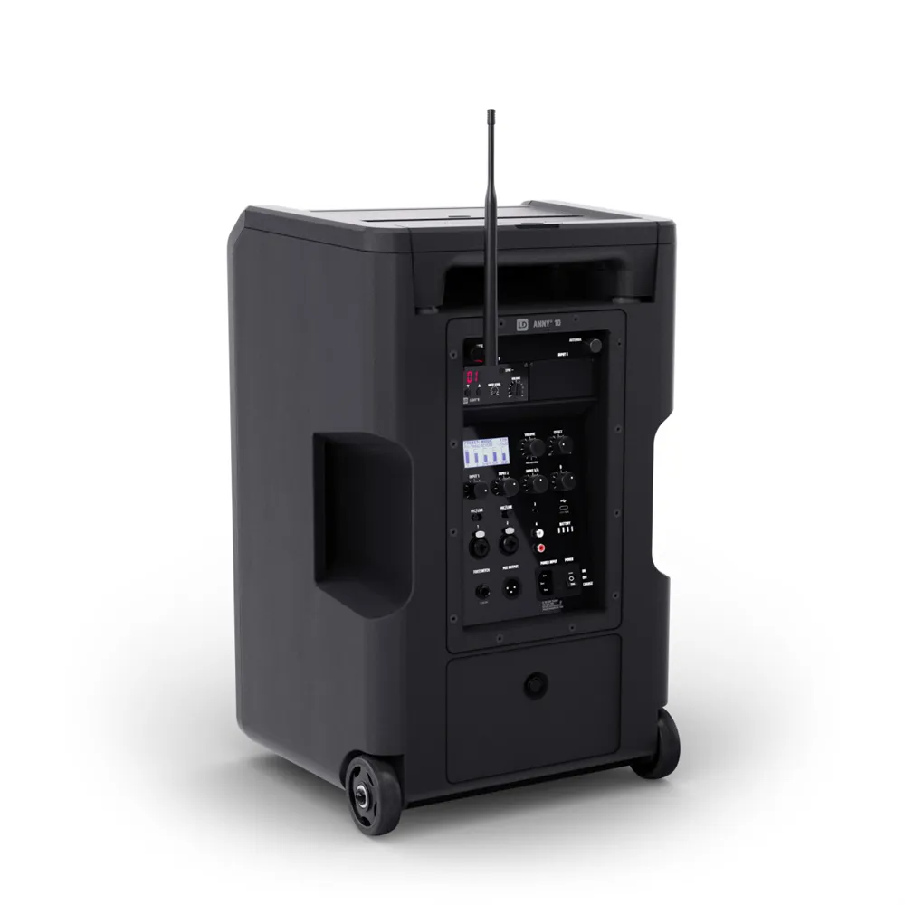 LD Systems ANNY® 10 HHD B8 - 10" Mobiler Bluetooth® PA-Lautsprecher mit Akku, Mixer und 1x Funkmikrofon