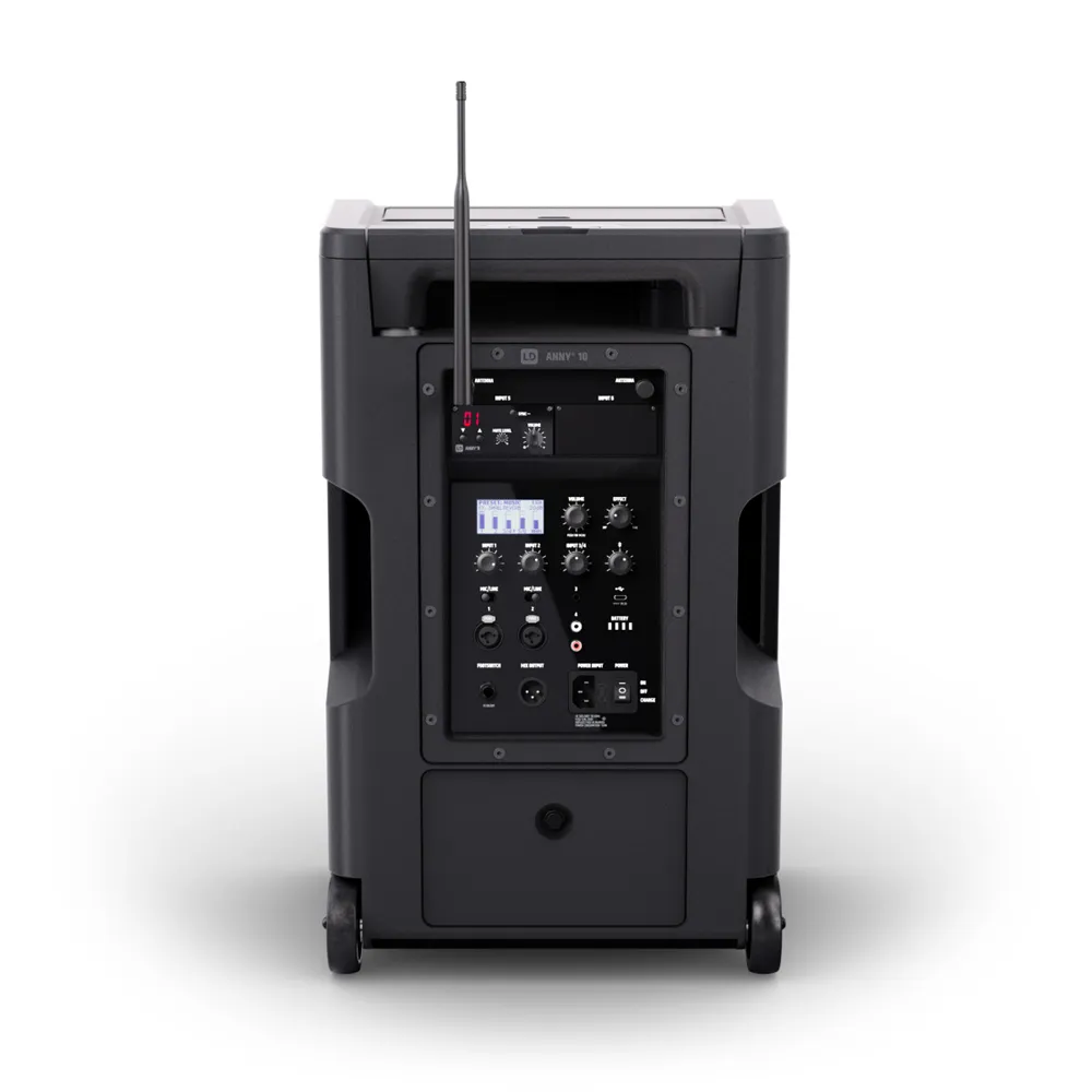 LD Systems ANNY® 10 HHD B8 - 10" Mobiler Bluetooth® PA-Lautsprecher mit Akku, Mixer und 1x Funkmikrofon