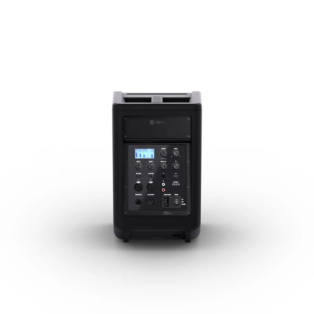LD Systems ANNY® 8 - Tragbarer Bluetooth® PA-Lautsprecher mit Akku und Mixer, Stage Black