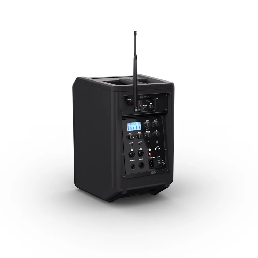 LD Systems ANNY® 8 BPH B6 - Tragbarer Bluetooth® PA-Lautsprecher mit Akku, Mixer und 1x Headset-Mikrofon