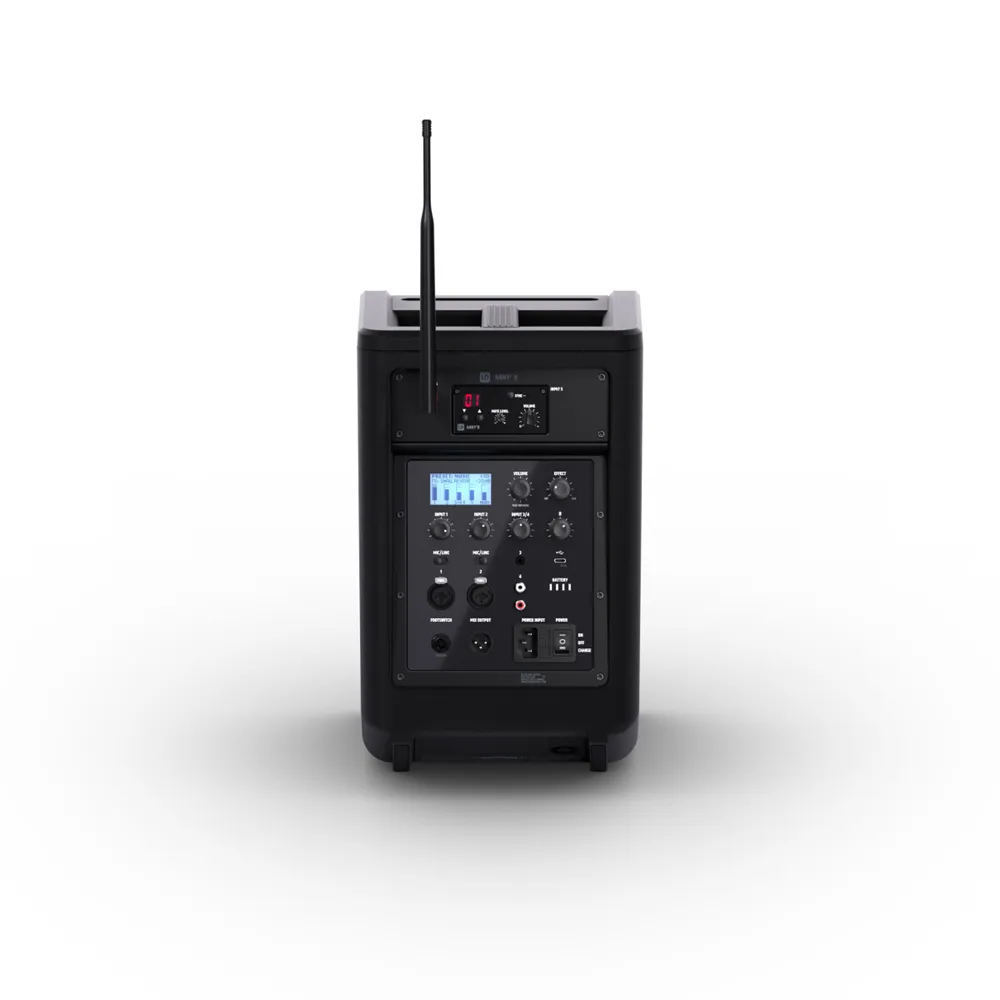 LD Systems ANNY® 8 BPH B6 - Tragbarer Bluetooth® PA-Lautsprecher mit Akku, Mixer und 1x Headset-Mikrofon