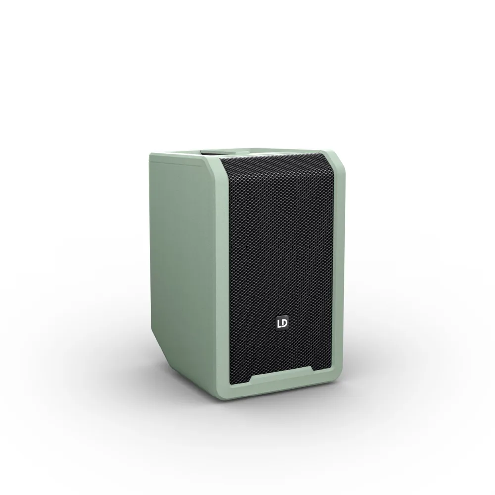 LD Systems ANNY® 8 GN - Tragbarer Bluetooth® PA-Lautsprecher mit Akku und Mixer, Adventure Green