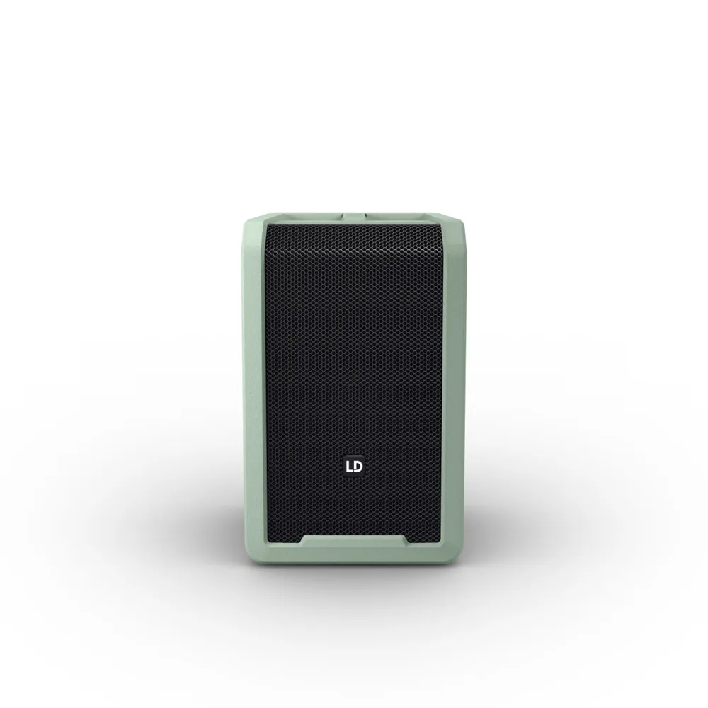 LD Systems ANNY® 8 GN - Tragbarer Bluetooth® PA-Lautsprecher mit Akku und Mixer, Adventure Green