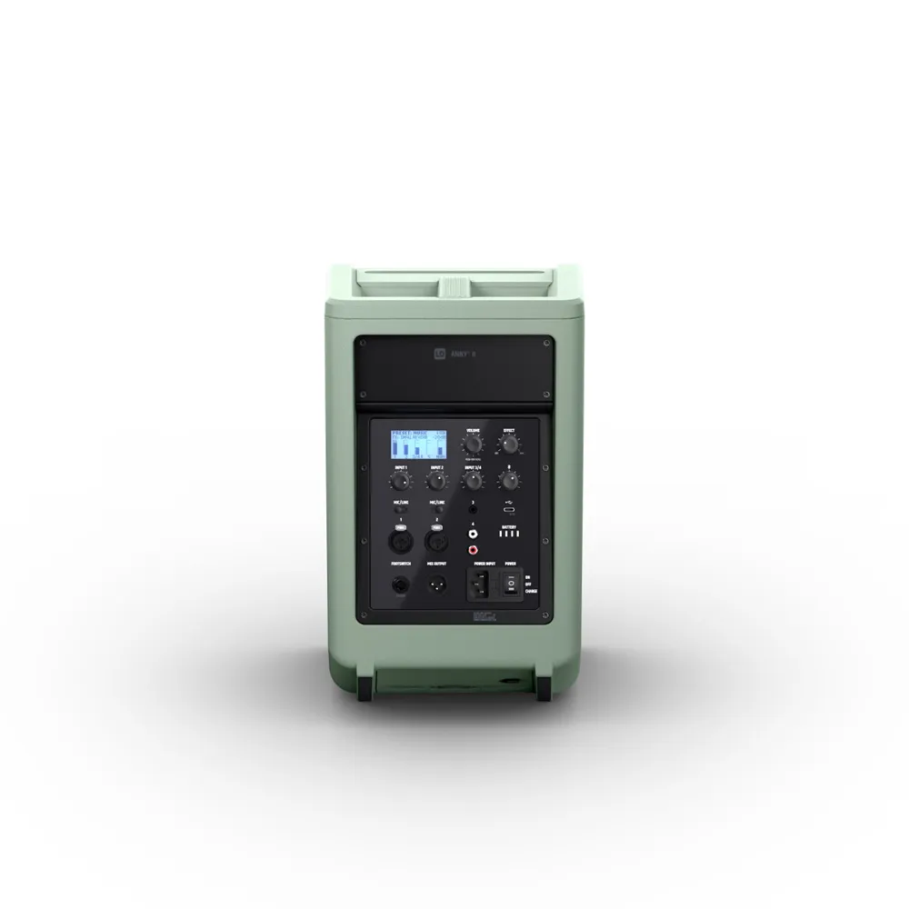 LD Systems ANNY® 8 GN - Tragbarer Bluetooth® PA-Lautsprecher mit Akku und Mixer, Adventure Green