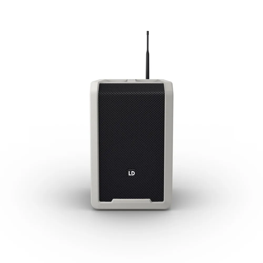 LD Systems ANNY® 8 HHD B8 G - Tragbarer Bluetooth® PA-Lautsprecher mit Akku , Mixer und 1x Funkmikrofon, Urban Grey