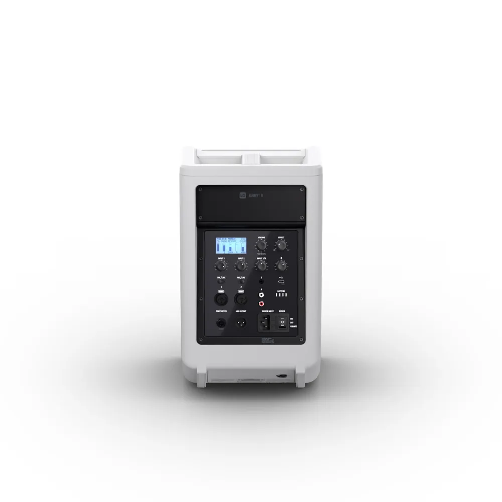 LD Systems ANNY® 8 W - Tragbarer Bluetooth® PA-Lautsprecher mit Akku und Mixer, Pure White