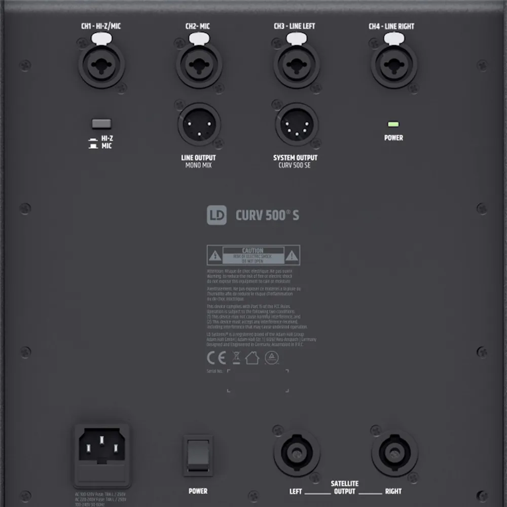 LD Systems CURV 500 AVS - Portables Array System AV Set inklusive Lautsprecherkabel