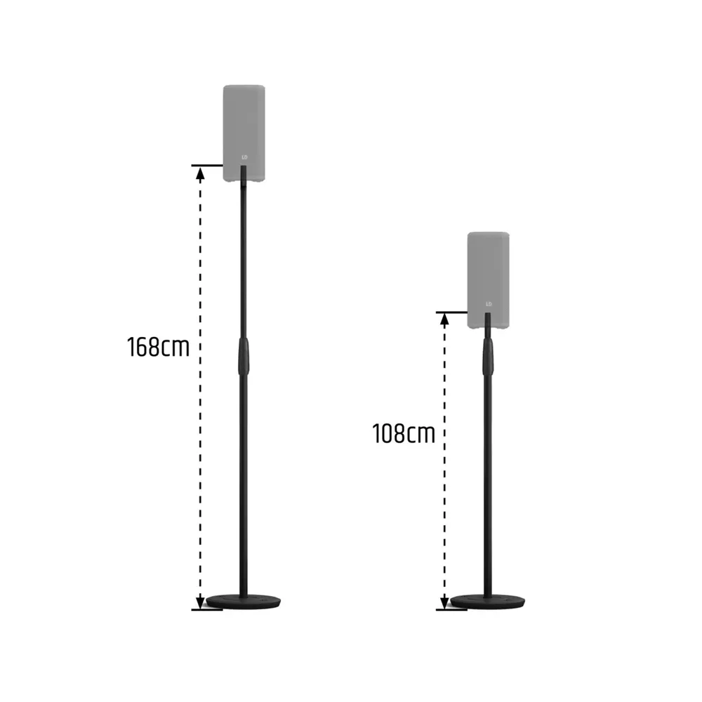 LD Systems DAVE 10 G4X STAND - Lautsprecherstativ mit Tellerfuß für DAVE 10 G4X