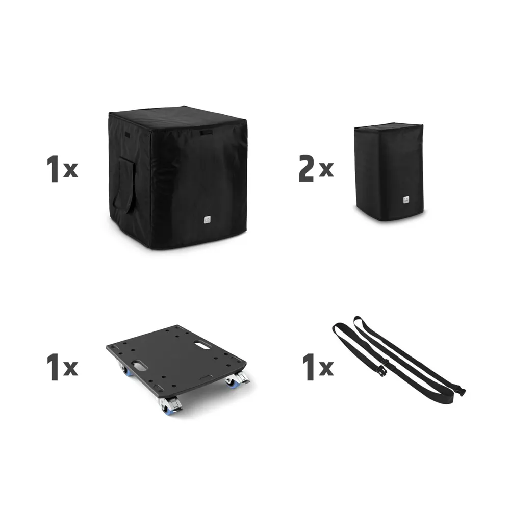 LD Systems DAVE 12 G4X BAG SET - Transport Set aus Rollbrett und Schutzhüllen für DAVE 12 G4X