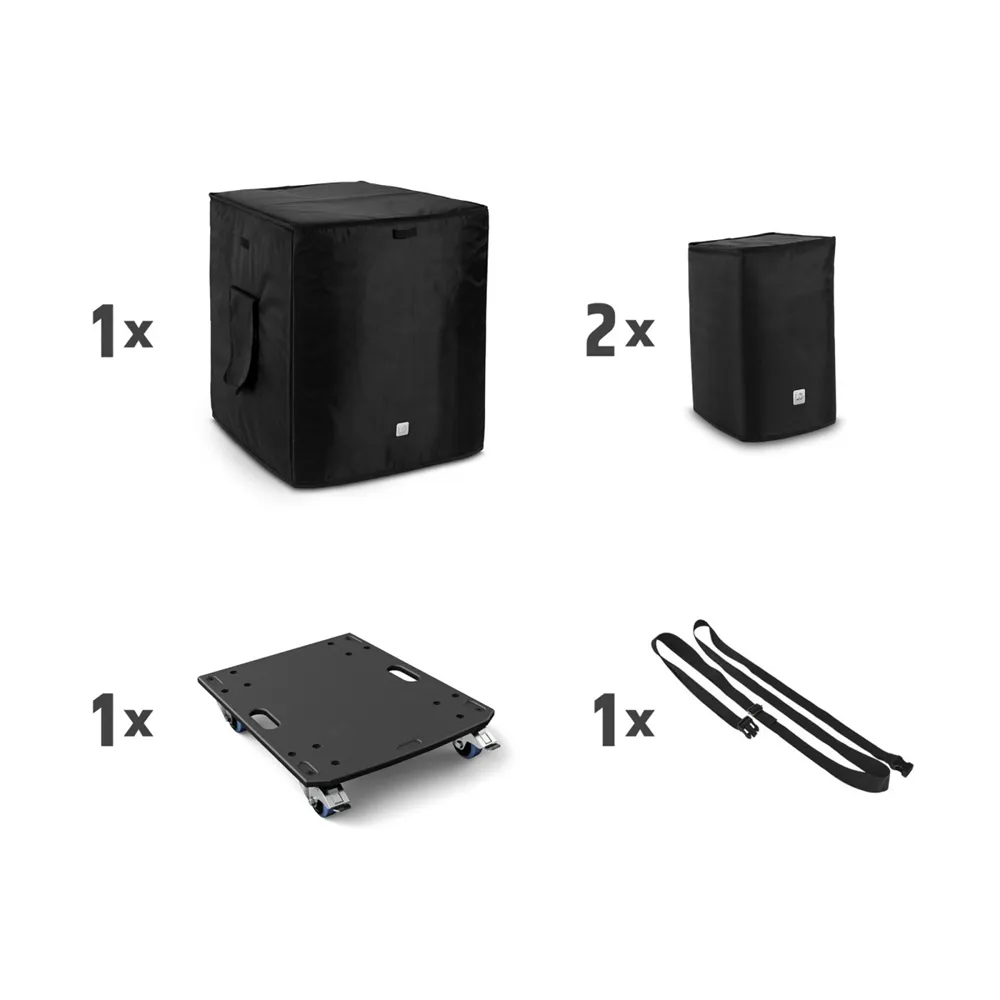 LD Systems DAVE 15 G4X BAG SET - Transport Set aus Rollbrett und Schutzhüllen für DAVE 15 G4X
