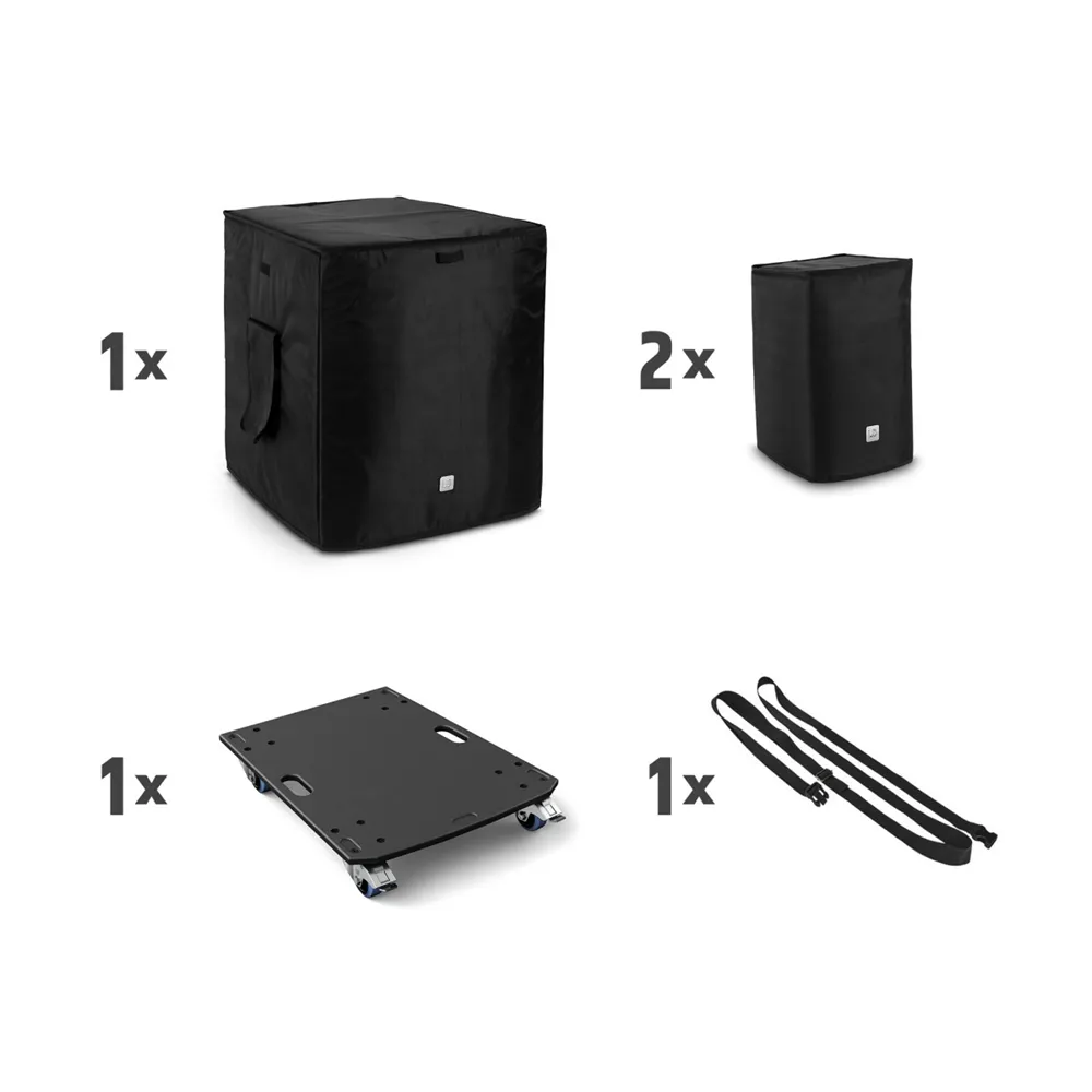 LD Systems DAVE 18 G4X BAG SET - Transport Set aus Rollbrett und Schutzhüllen für DAVE 18 G4X