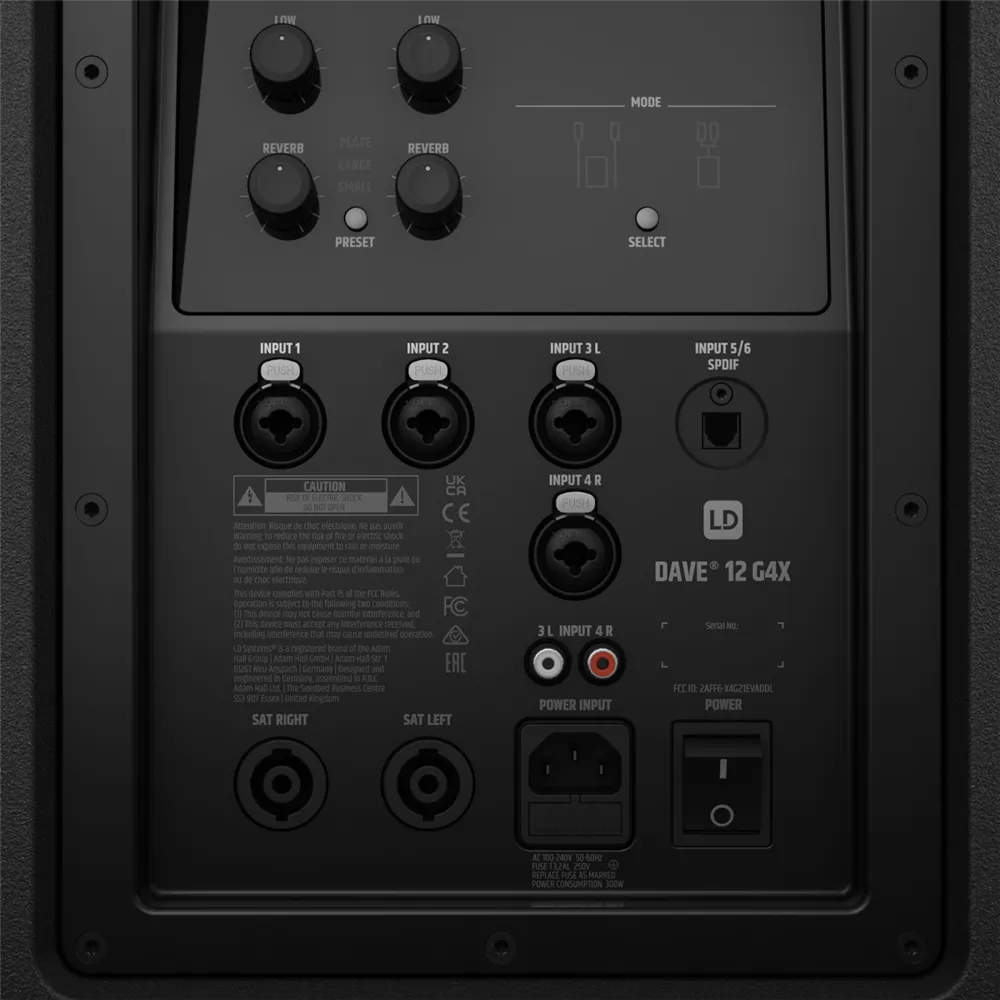 LD Systems DAVE 12 G4X - Kompaktes 2.1 PA-System aktiv