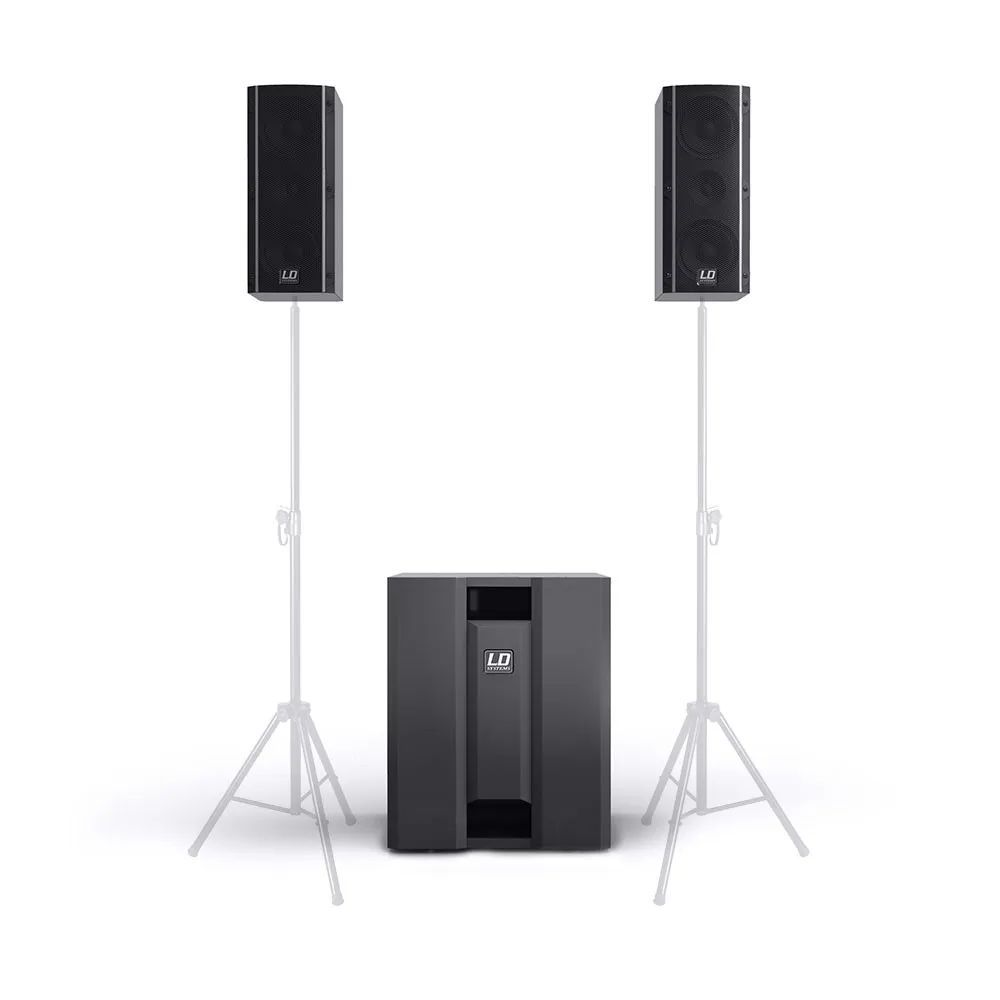 LD Systems DAVE 8 ROADIE - Portables PA-System aktiv mit 3 Kanal Mixer