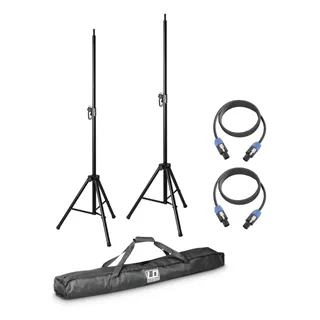 LD Systems DAVE 8 SET 2 - 2 x Lautsprecher Stativ mit Transporttasche + 2 Lautsprecherkabel 5 m für DAVE 8 Systeme