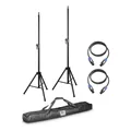 LD Systems DAVE 8 SET 2 - 2 x Speaker Stands with Carrying Bag + 2 Speaker Cables 5 m for DAVE 8 Systems