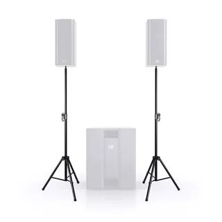 LD Systems DAVE 8 SET 2 - 2 x Lautsprecher Stativ mit Transporttasche + 2 Lautsprecherkabel 5 m für DAVE 8 Systeme