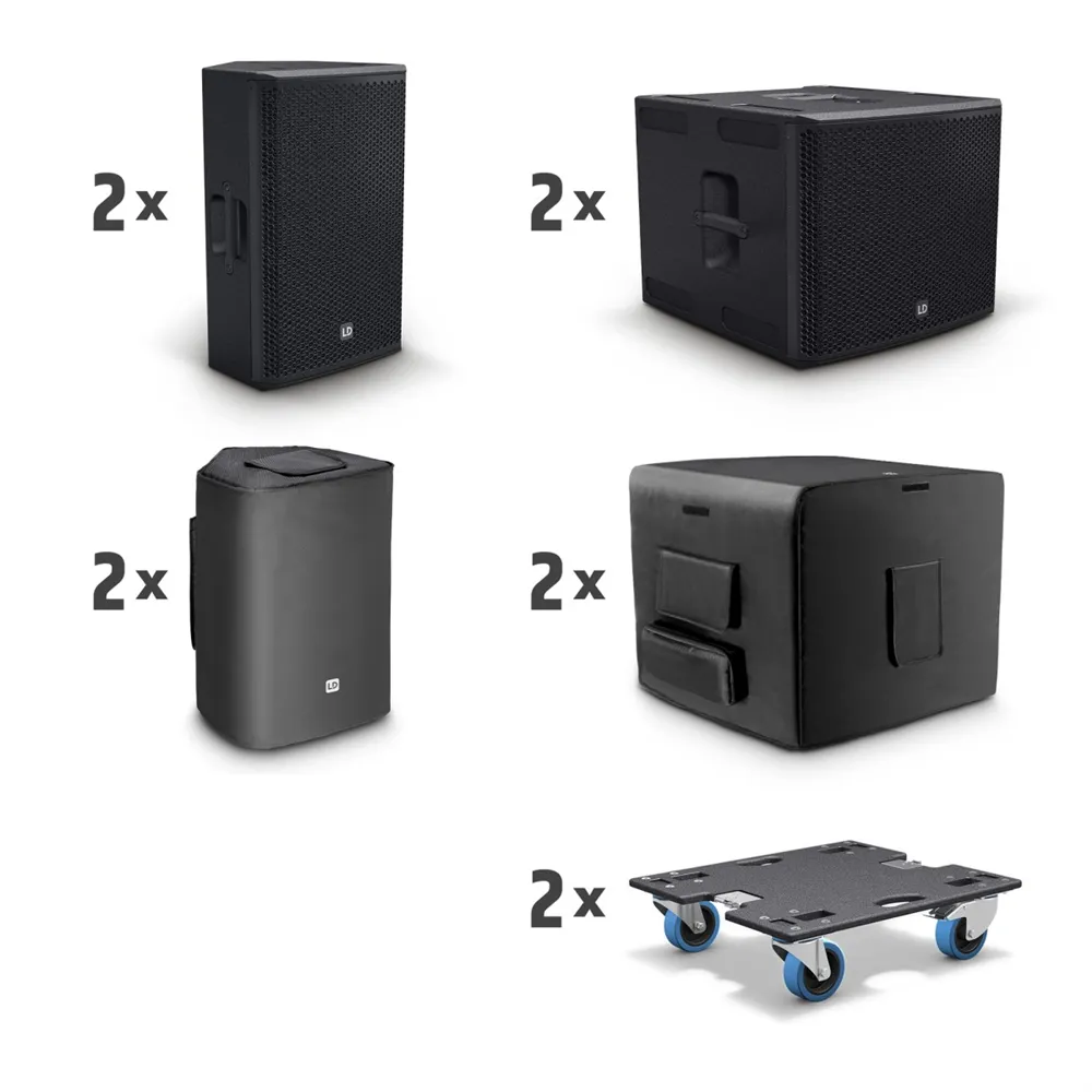 LD Systems STINGER G3 EVENT SET A - 2 x 10" Aktiv-PA-Lautsprecher + 2 x 15" Aktiv-Subwoofer
