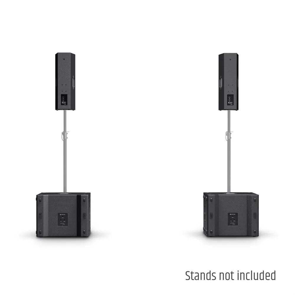 LD Systems STINGER G3 GALA SET - 2 x doppelte 8" Passiv-PA-Lautsprecher + 2 x 18" Passiv-Subwoofer + Endstufen-Rack