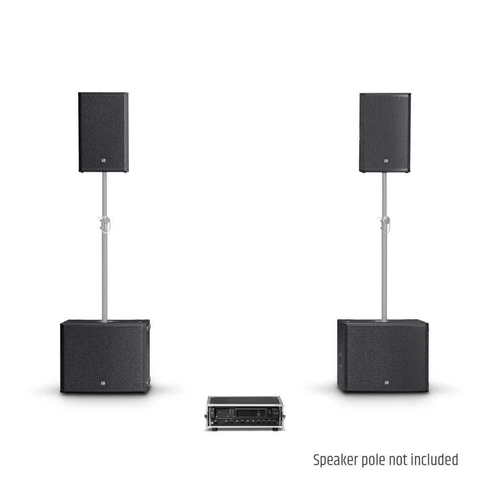 LD Systems STINGER G3 POWER SET - 2 x 12" Passiv-PA-Lautsprecher + 2 x 18" Passiv-Subwoofer + Endstufen-Rack