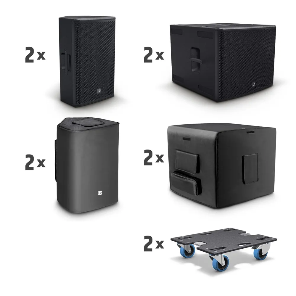 LD Systems STINGER G3 POWER SET A - 2 x 12" Aktiv-PA-Lautsprecher + 2 x 18" Aktiv-Subwoofer
