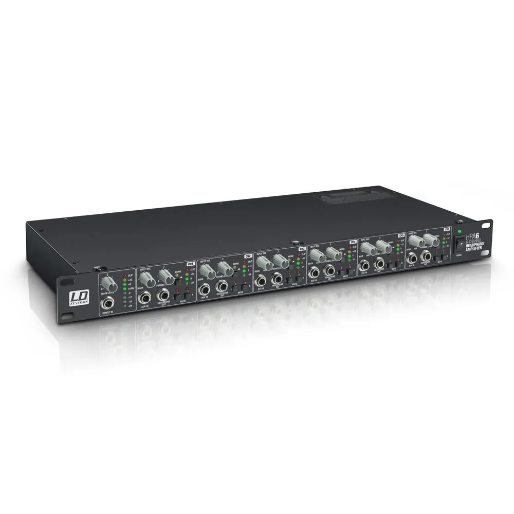 LD Systems HPA 6 - 19" Kopfhörerverstärker 6 Kanal