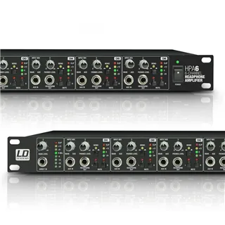 LD Systems HPA 6 - 19" Kopfhörerverstärker 6 Kanal