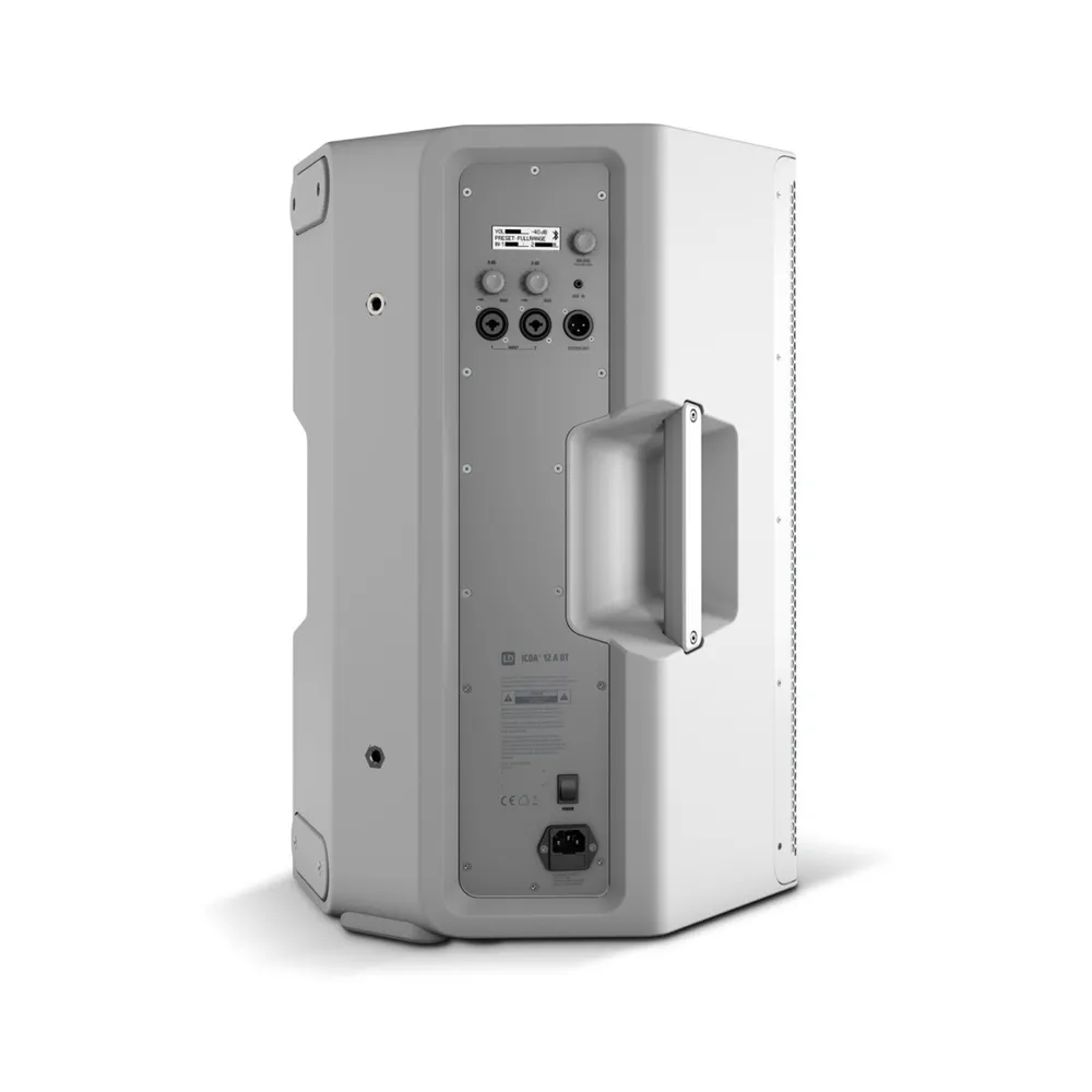 LD Systems ICOA 12 A BT W - 12" Aktiver koaxialer PA-Lautsprecher mit Bluetooth, weiß