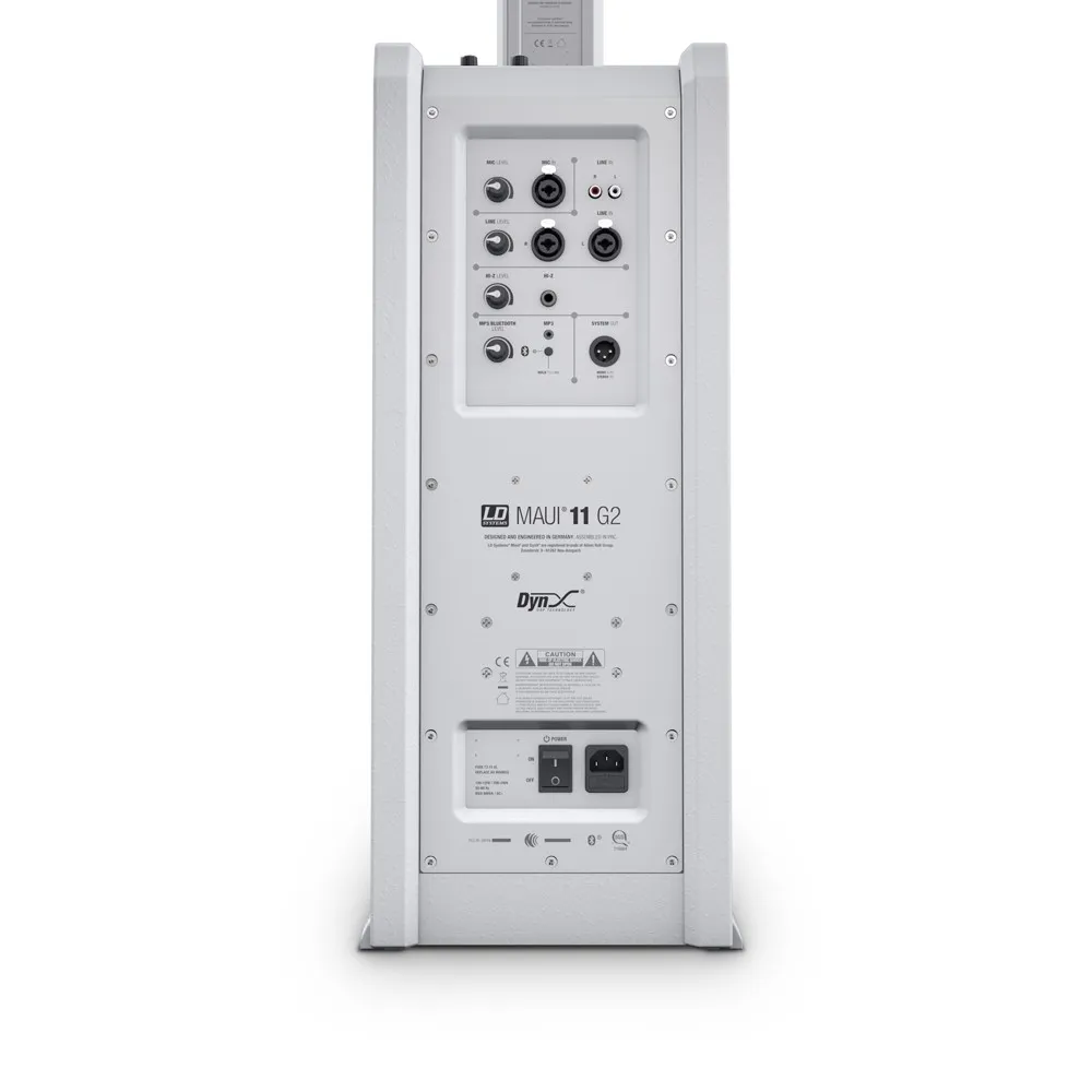 LD Systems MAUI 11 G2 W - Portables Säulen PA System mit Mixer und Bluetooth weiß