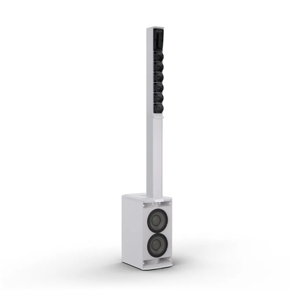 LD Systems MAUI® 11 G3 MIX W - Portables Cardioid Säulen PA System mit Digital-Mixer, Weiß