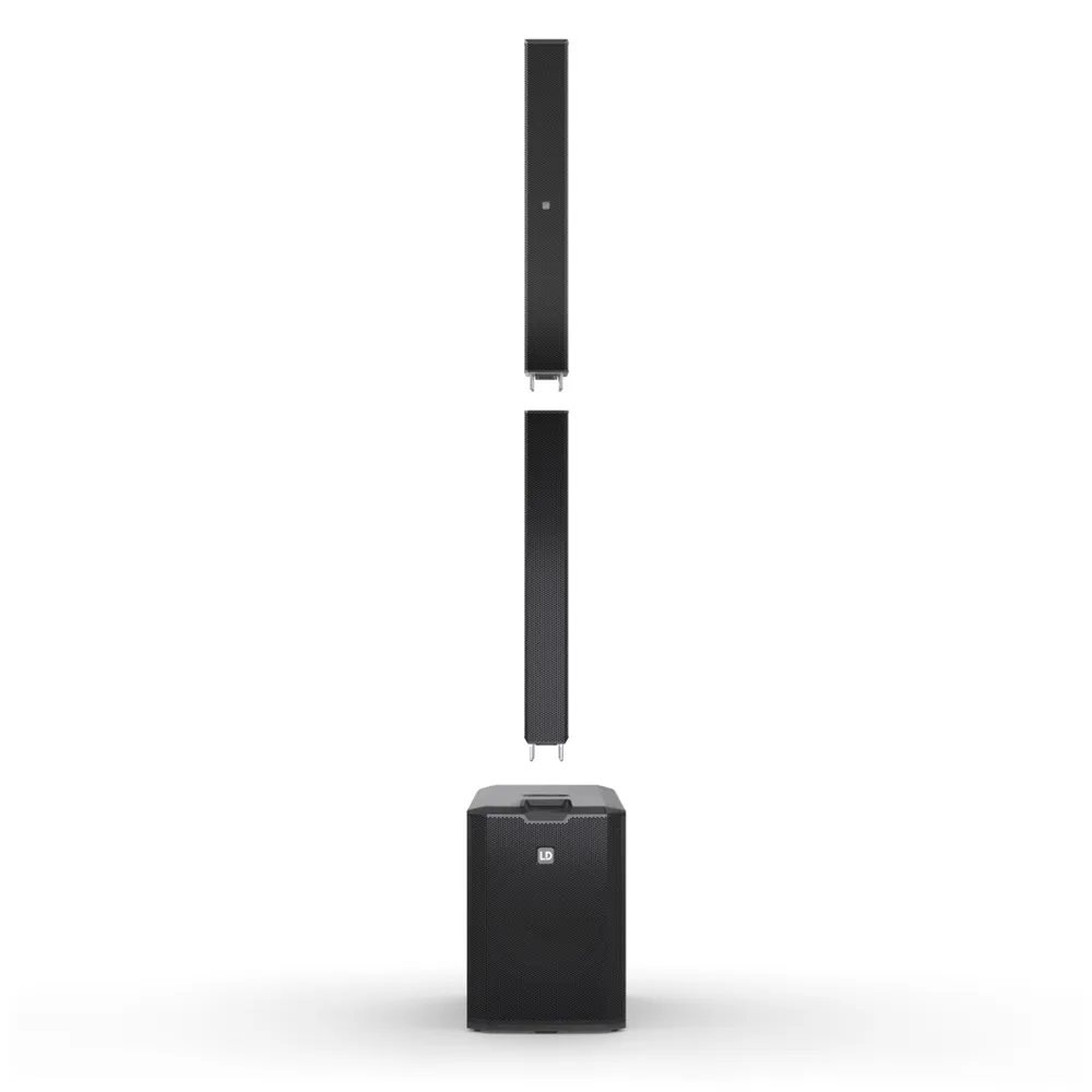 LD Systems MAUI® 28 G3 MIX - Kompaktes Cardioid Säulen PA System mit Digital-Mixer, Schwarz