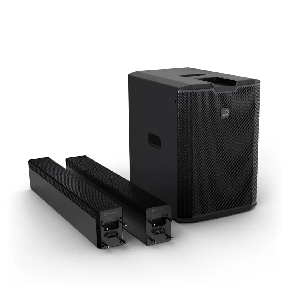LD Systems MAUI® 28 G3 MIX - Kompaktes Cardioid Säulen PA System mit Digital-Mixer, Schwarz