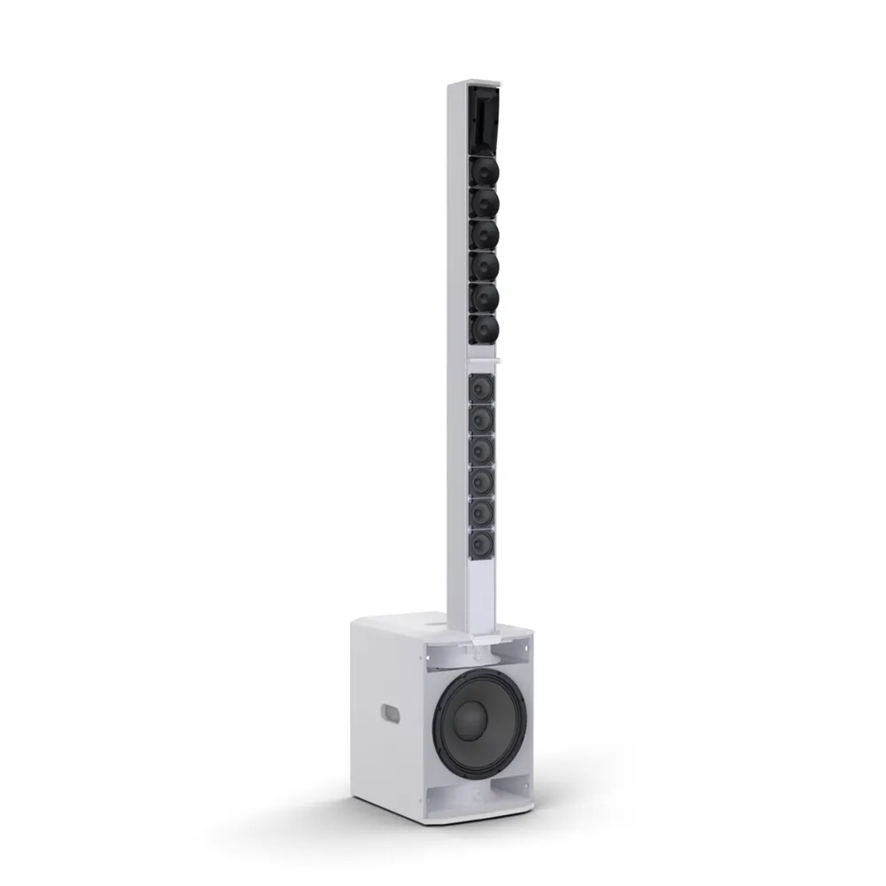 LD Systems MAUI® 28 G3 MIX W - Kompaktes Cardioid Säulen PA System mit Digital-Mixer, Weiß