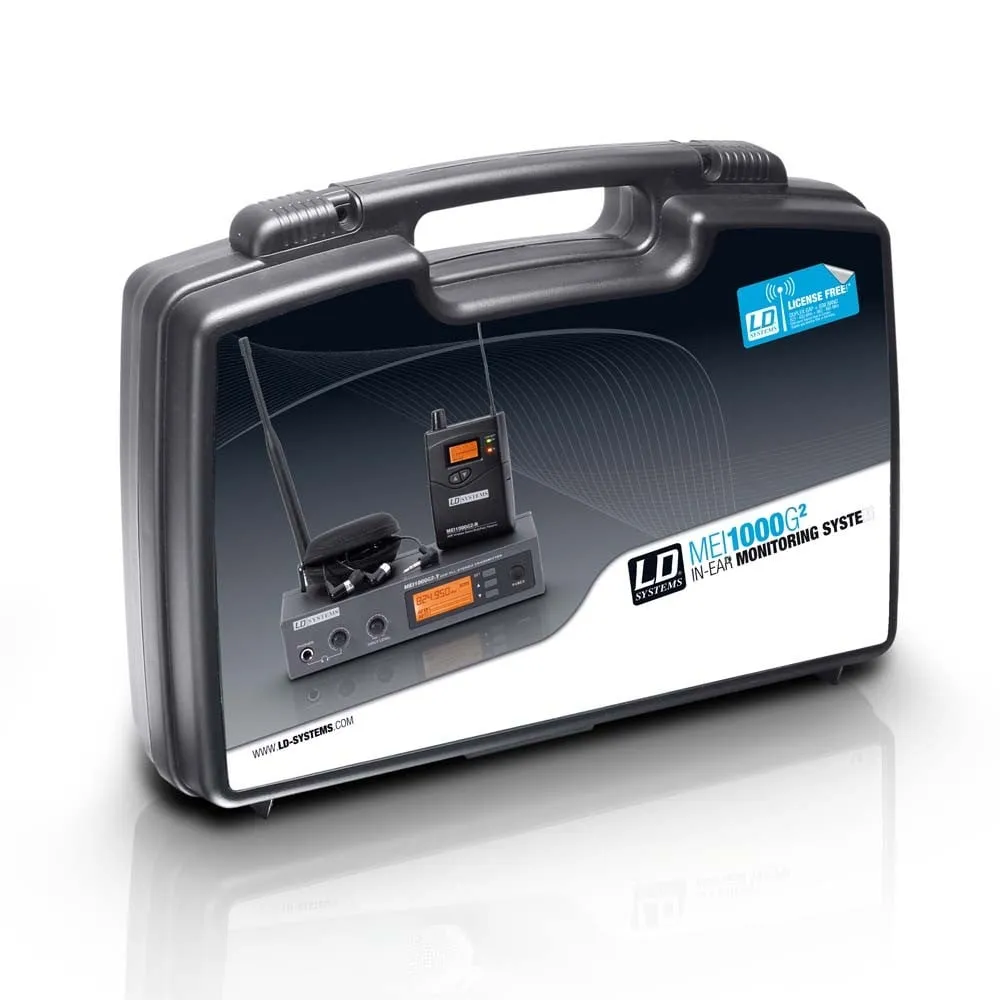 LD Systems MEI 1000 G2 BUNDLE - In-Ear Monitoring System drahtlos mit 2 x Belt Pack und 2 x In-Ear-Kopfhörer