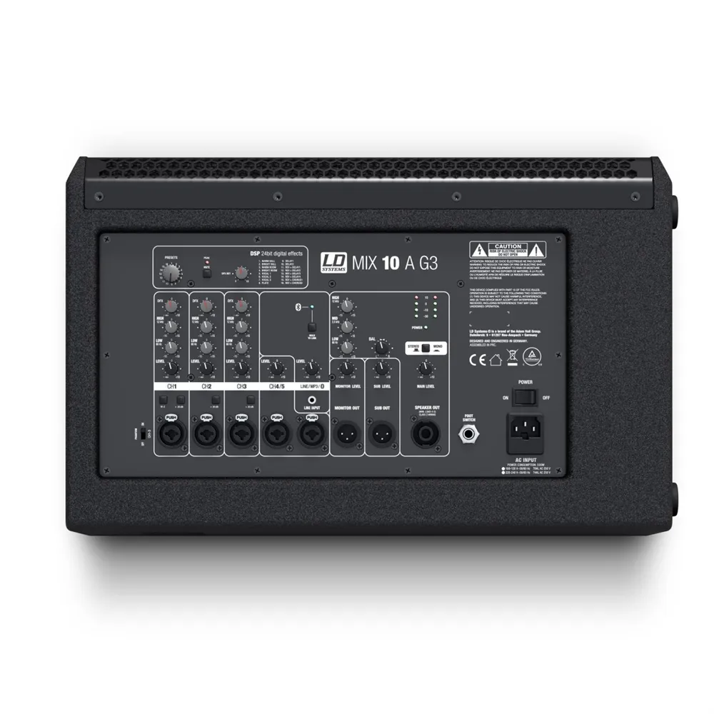LD Systems MIX 10 A G3 - 2-Weg Aktiv-Lautsprecher mit integriertem 7-Kanal-Mixer