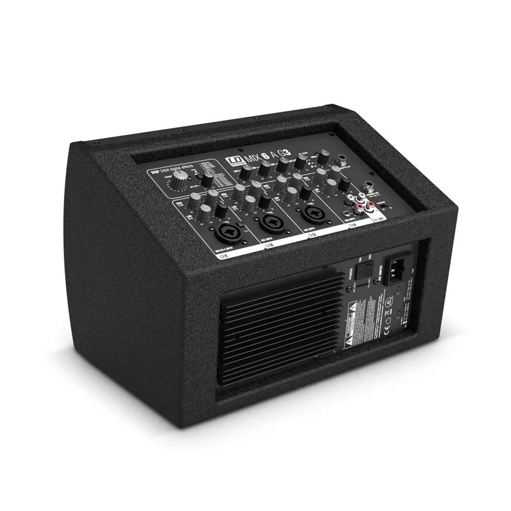 LD Systems MIX 6 A G3 - 2-Weg Aktiv-Lautsprecher mit Integriertem 4-Kanal-Mixer