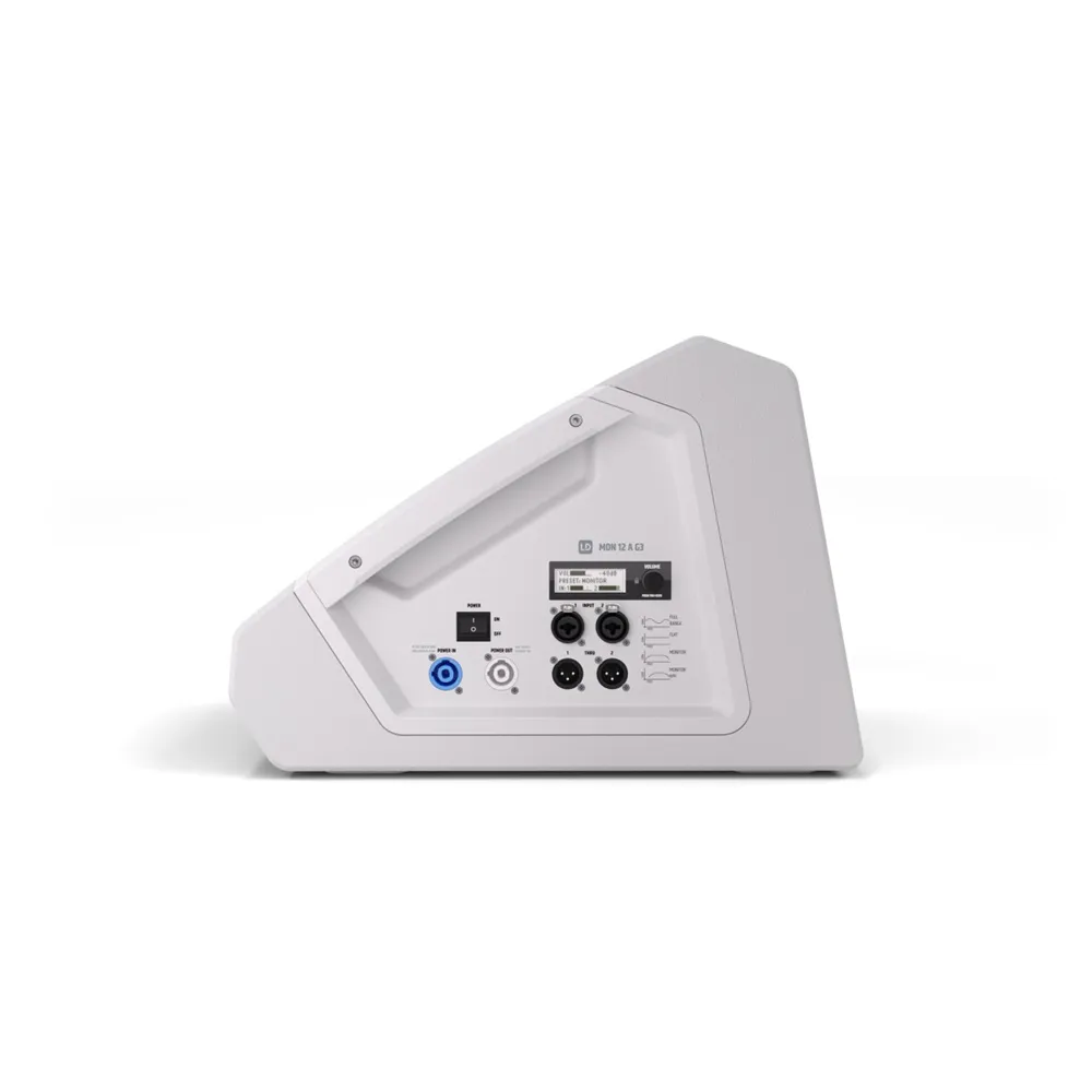 LD Systems MON 12 A G3 W - 12" aktiver koaxialer Bühnenmonitor, weiß