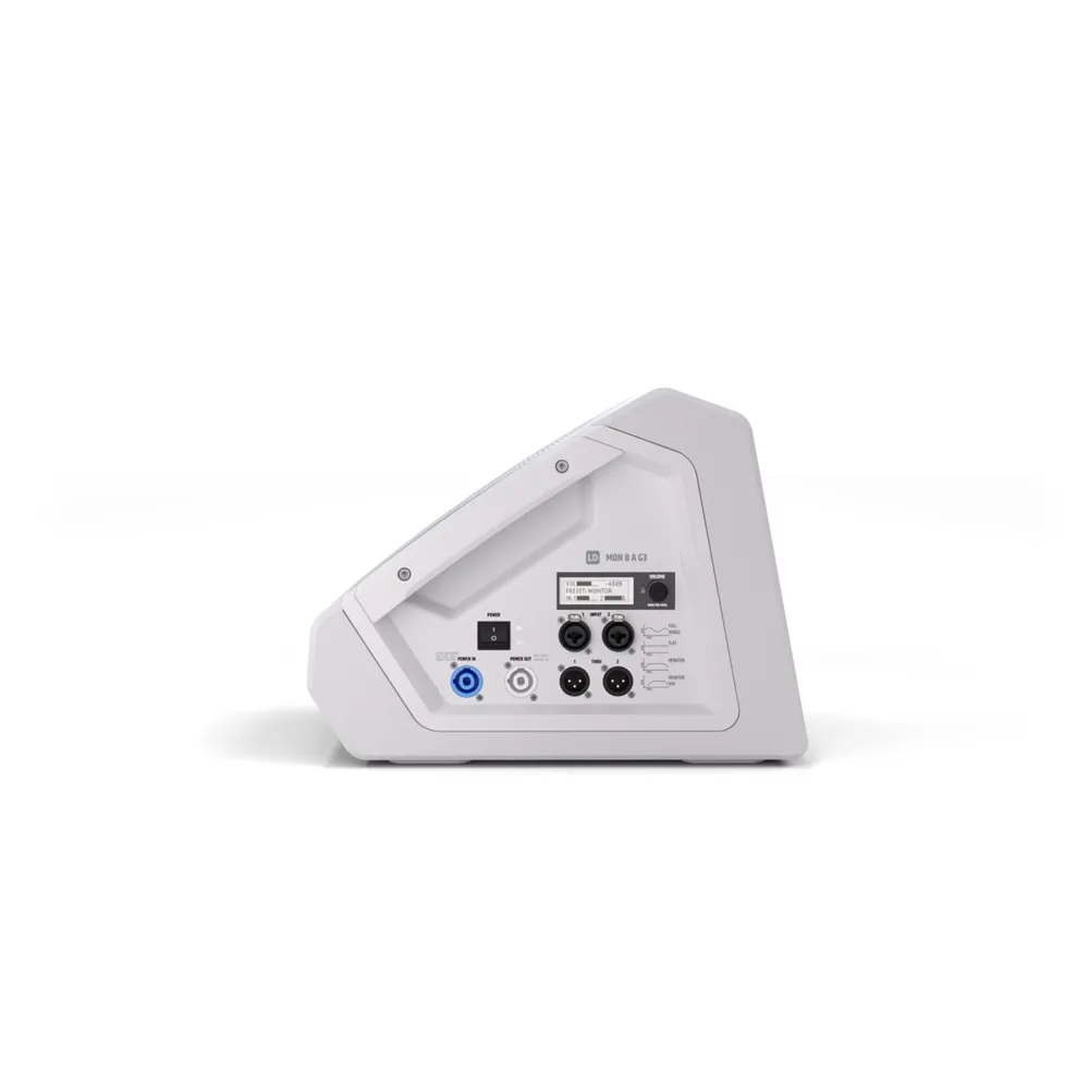 LD Systems MON 8 A G3 W - 8" aktiver koaxialer Bühnenmonitor, weiß