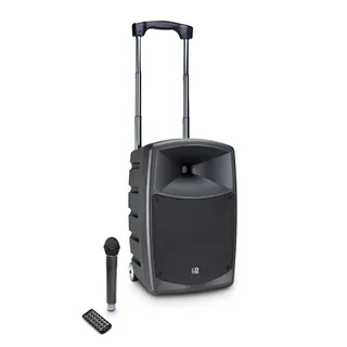 LD Systems ROADBUDDY 10 - Akkubetriebener Bluetooth-Lautsprecher mit Mixer und Funkmikrofon