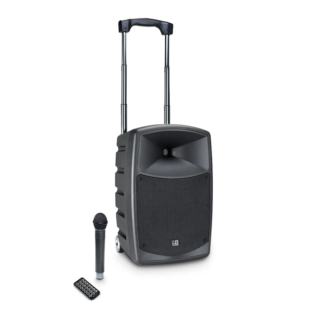 LD Systems ROADBUDDY 10 - Akkubetriebener Bluetooth-Lautsprecher mit Mixer und Funkmikrofon