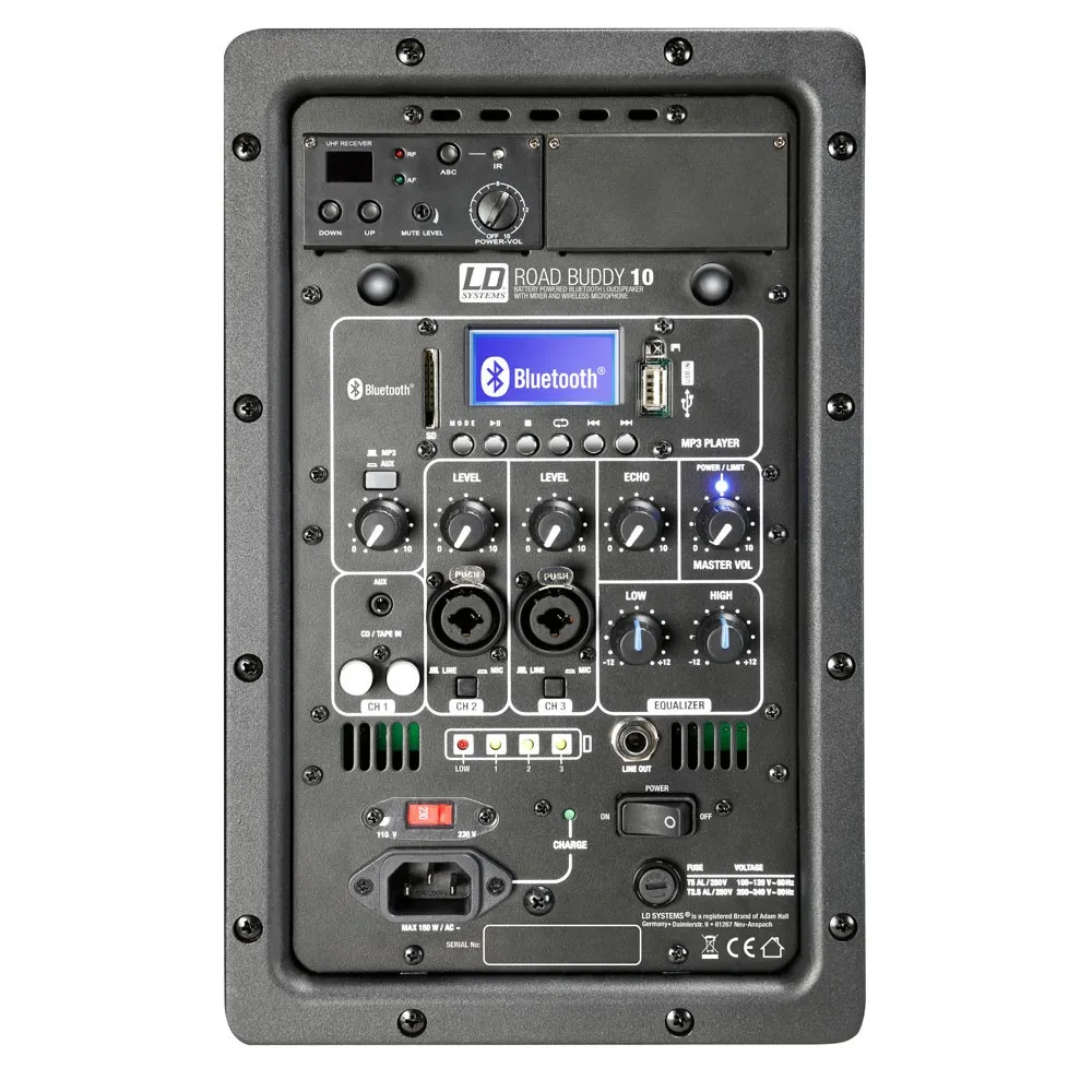 LD Systems ROADBUDDY 10 B6 - Akkubetriebener Bluetooth-Lautsprecher mit Mixer und Funkmikrofon
