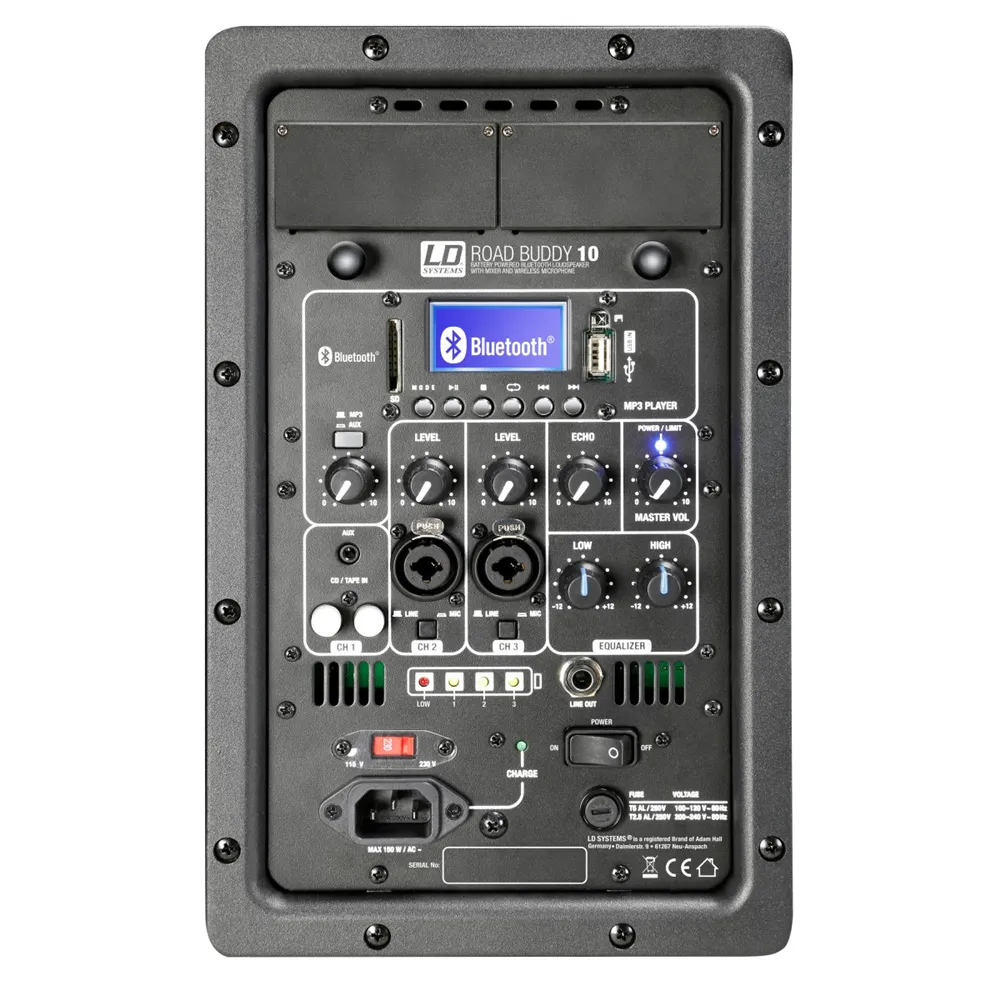 LD Systems ROADBUDDY 10 BASIC - Akkubetriebener Bluetooth-Lautsprecher mit Mixer