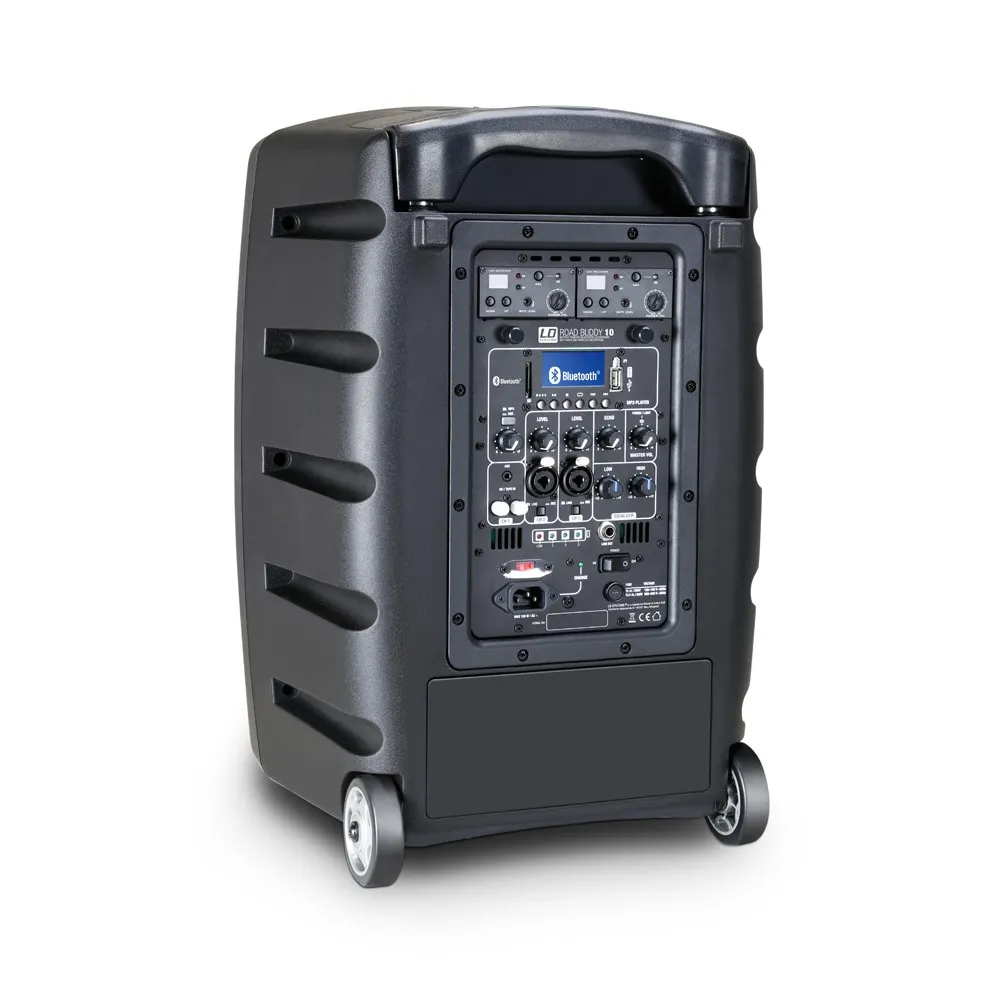 LD Systems ROADBUDDY 10 BPH 2 - Akkubetriebener Bluetooth-Lautsprecher mit Mixer, 2 Bodypacks und 2 Headsets